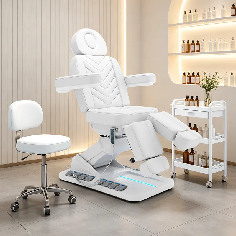 Beauty Salon Special Rotating Electric Lift Beauty Bed Spa Massage Embroidery Bed Dental Examination Leg Pedicure Chair