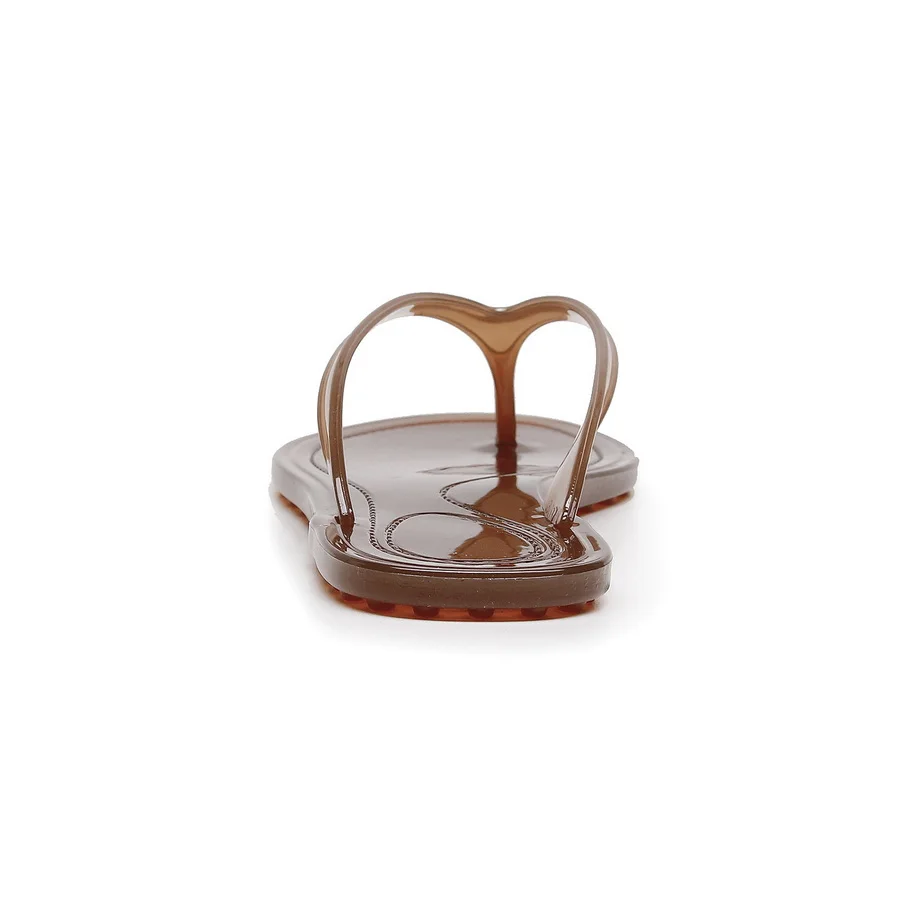 Raised Convex Dot Jelly Flip Flops Woman Transparent Flat Sandals Lady Quick Dry Bath Beach Anti Slip Slides Women's Thong Shoes