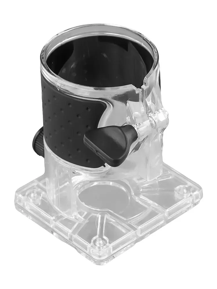 Brand New Practical Router Base Tool Woodworking Transparent/Black Trimmer Router Base 1 Piece 95*83*106mm Plastic