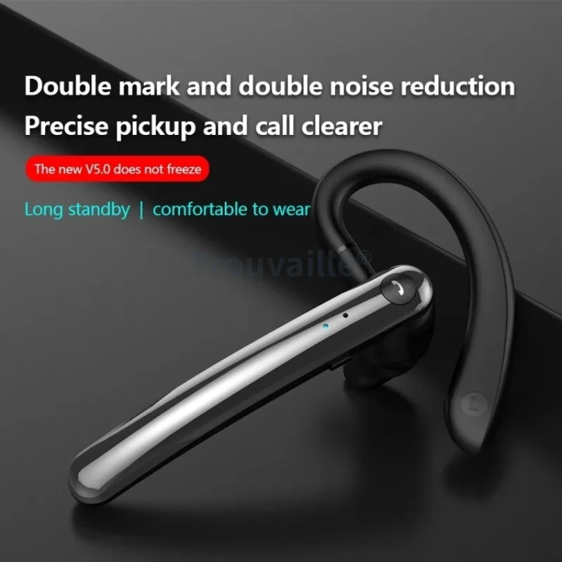 

F990 Business Bluetooth Earphones Wireless Stereo Headphone with Micphone Handsfree Rotatable EarHook Driver Noice Cancelling