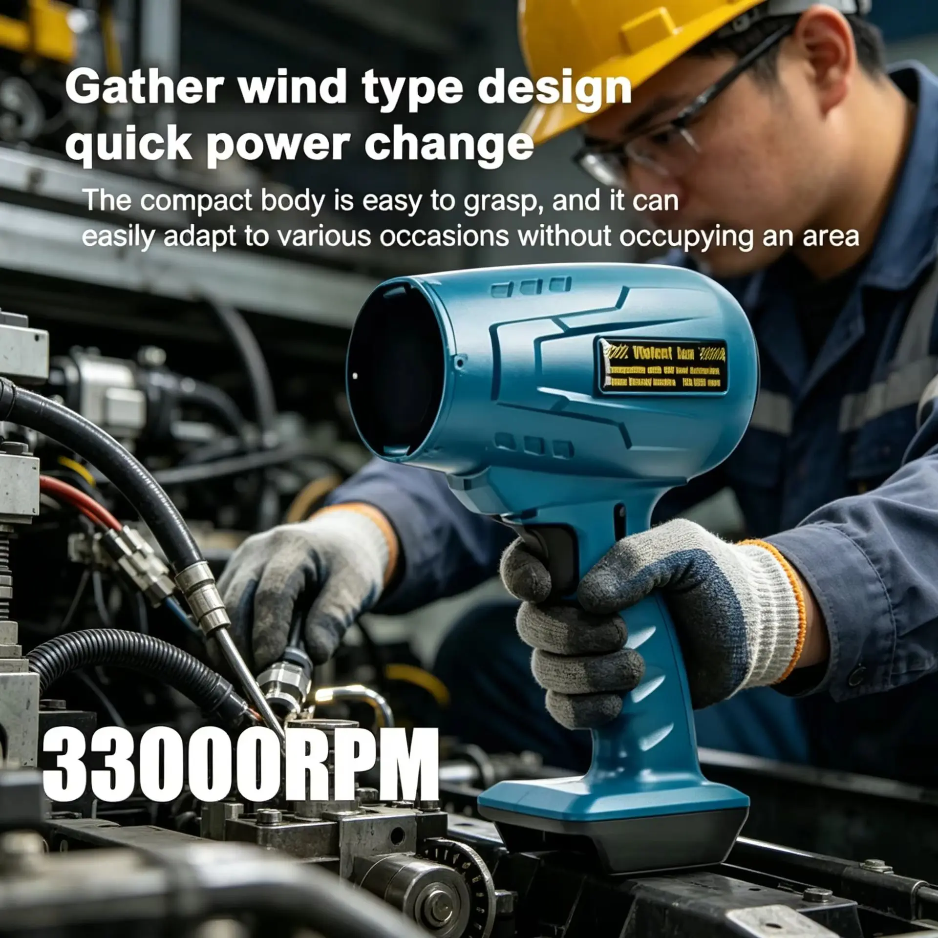 

Electric Brushless Turbo Blower 33000RPM 18V Battery Violent Fan Handheld Air Duster Car Cleaning Dryer