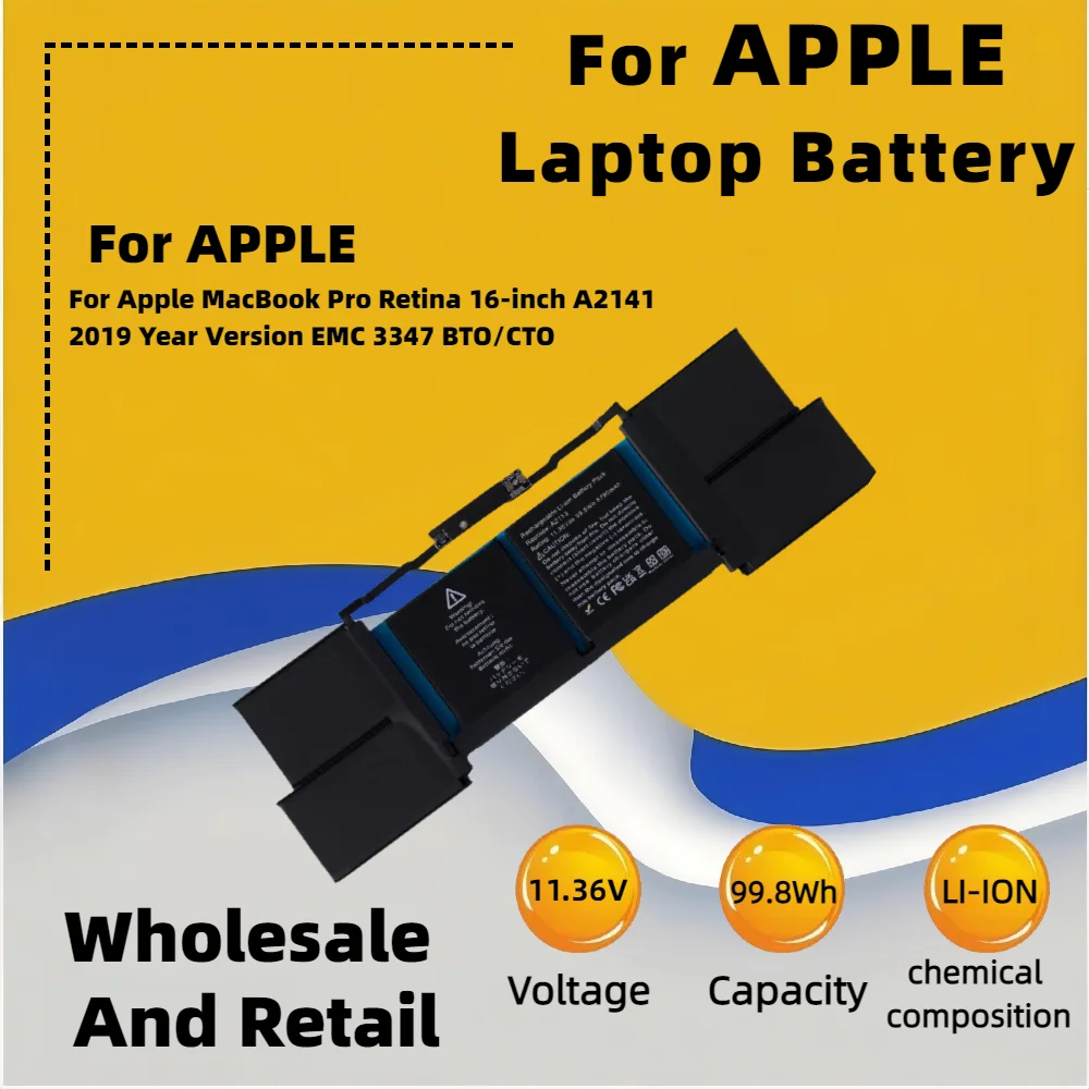 FRLESUI A2113 For MacBook Pro 16' A2141 (2019) | EMC 3347 BTO/CTO MVVx2xx/A Free Tool 13-Months Warranty