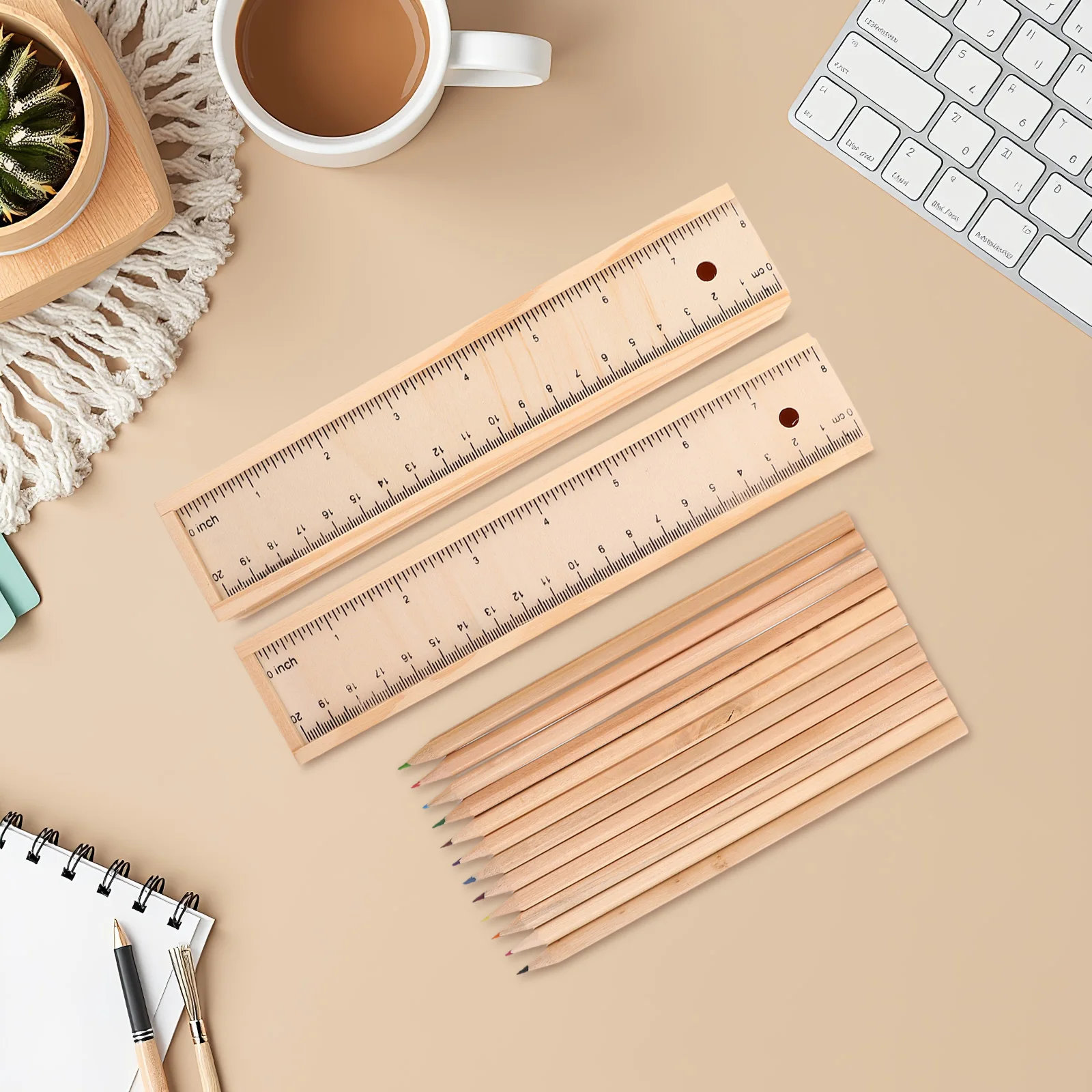 Log Pencil Case Adults Painting Supplies Gift Beige Birthday Party Pencils Child