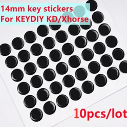 10pcs/lot 14MM Car Remote Key Gel Logo Epoxy Sticker For KEYDIY KD/Xhorse VVDI /JMD Remote For car key remote