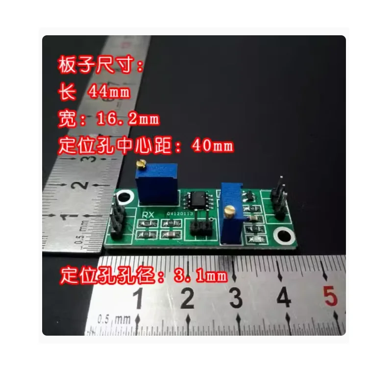 

LM358 weak signal acquisition DC amplifier module with adjustable multiples for analog and switch dual outputs