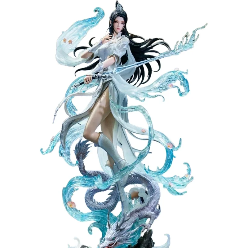 80CM PVC Fantasy New Zhuxian Lu Xueqi Peripherals Action Figures Toy Model Desktop Ornament Birthday Gift