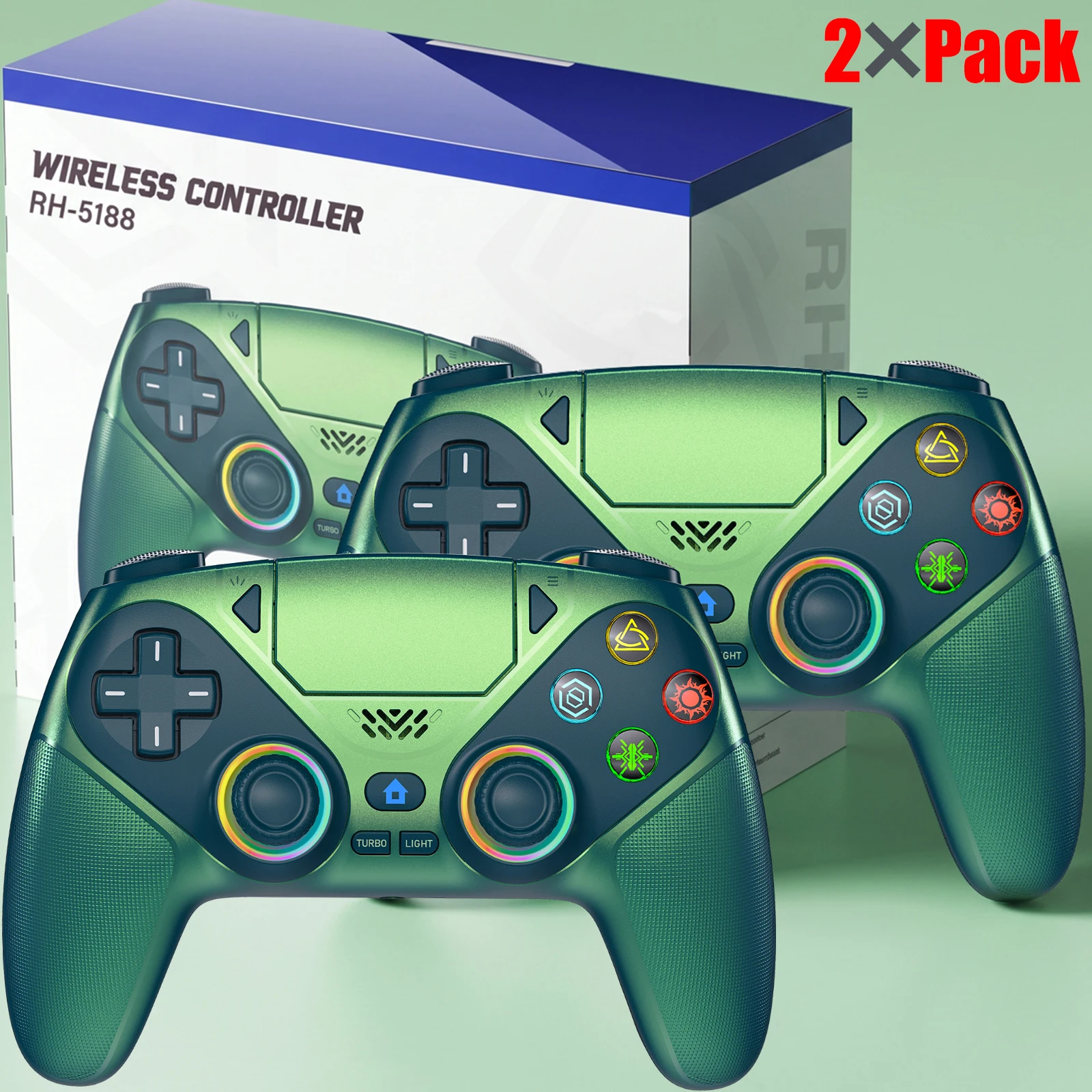 Controller voor Playstation 5 PS5/PS5 Pro/Slim/PC Gamepads met Hall Effect RGB draadloze gamecontroller joystick Marco/Turbo programma