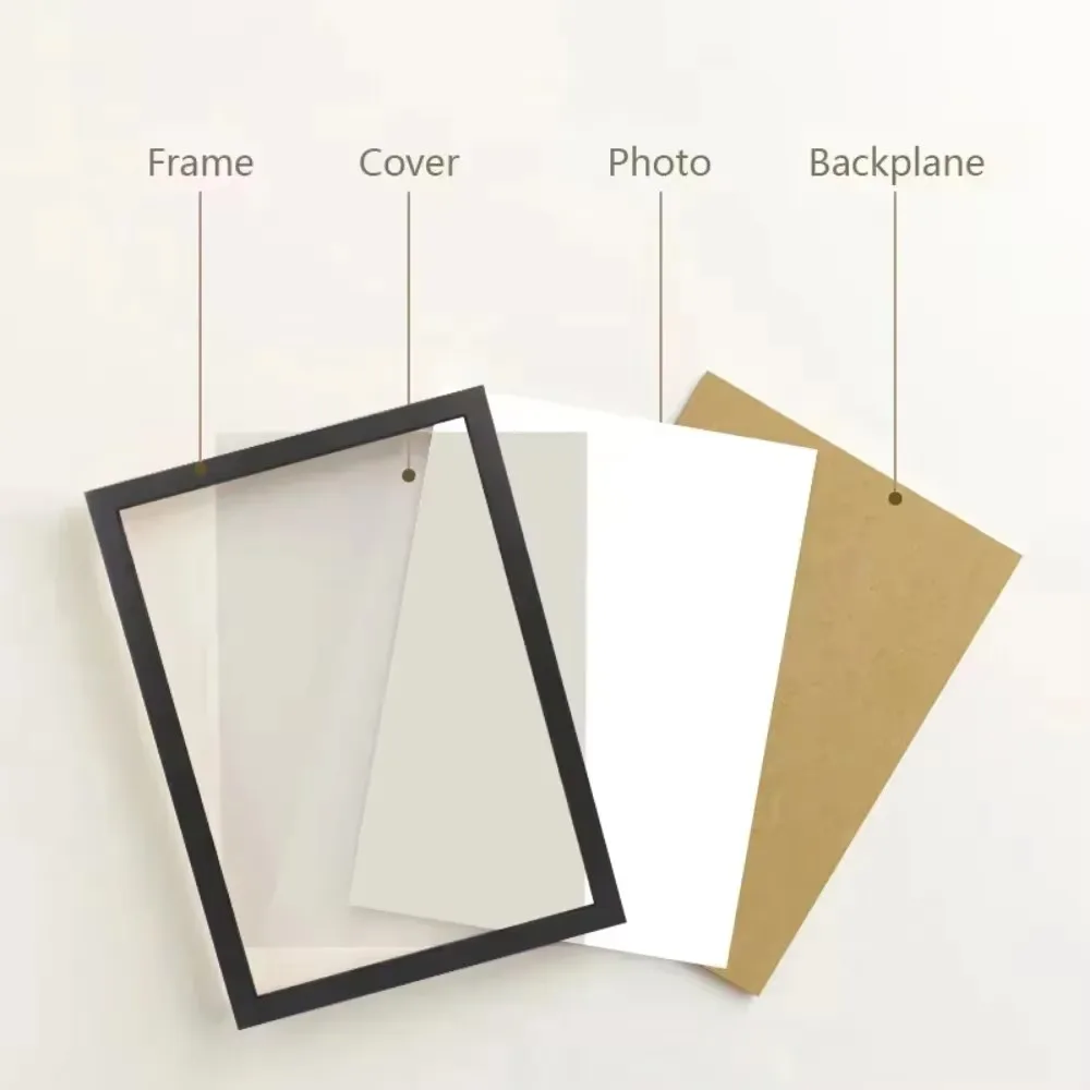 Black Photo Frame Set for Wall and Table Display