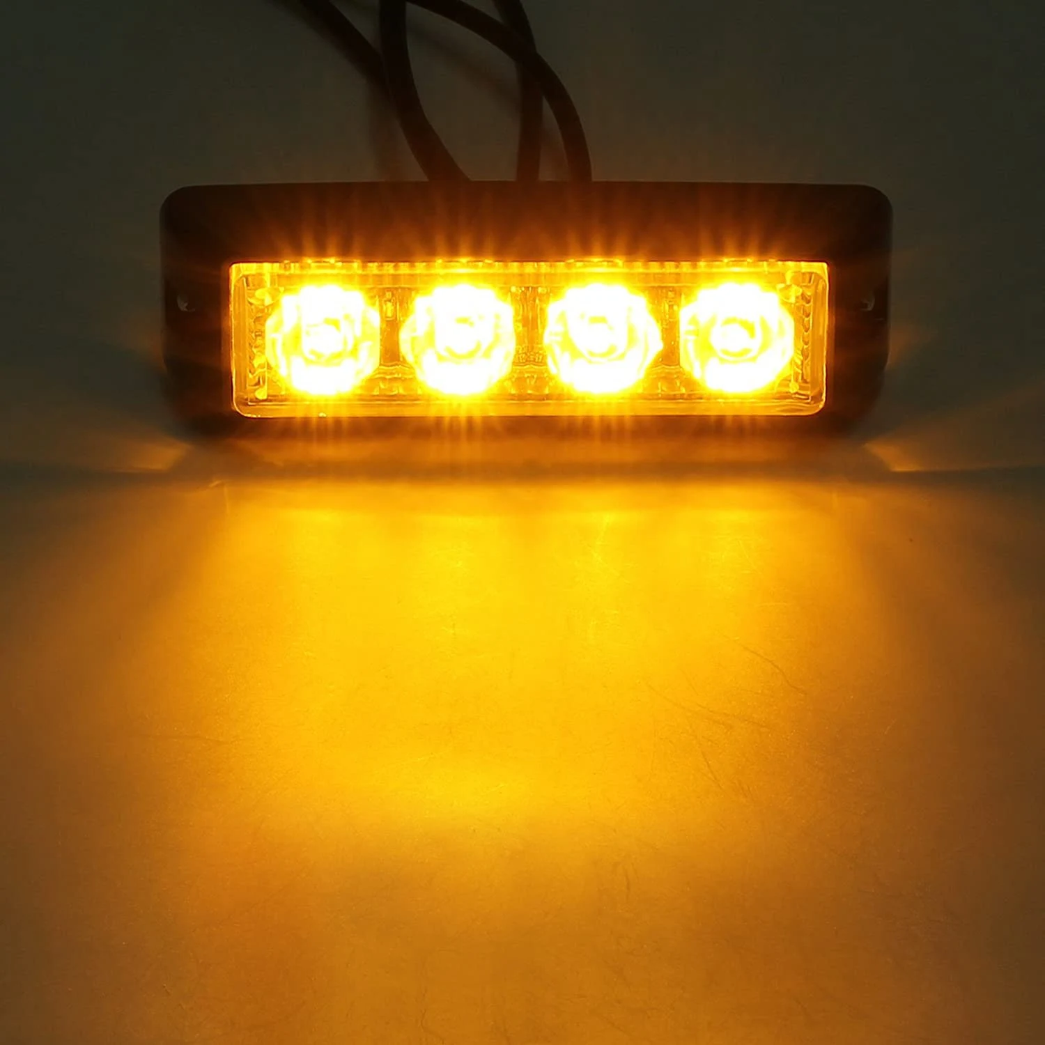 4 X 4 Truck LED Front Flasher, 18 Flashing Modes IP65 Emergency Side Warning Lights for 12/24V Tractor, Lorry, Forklift