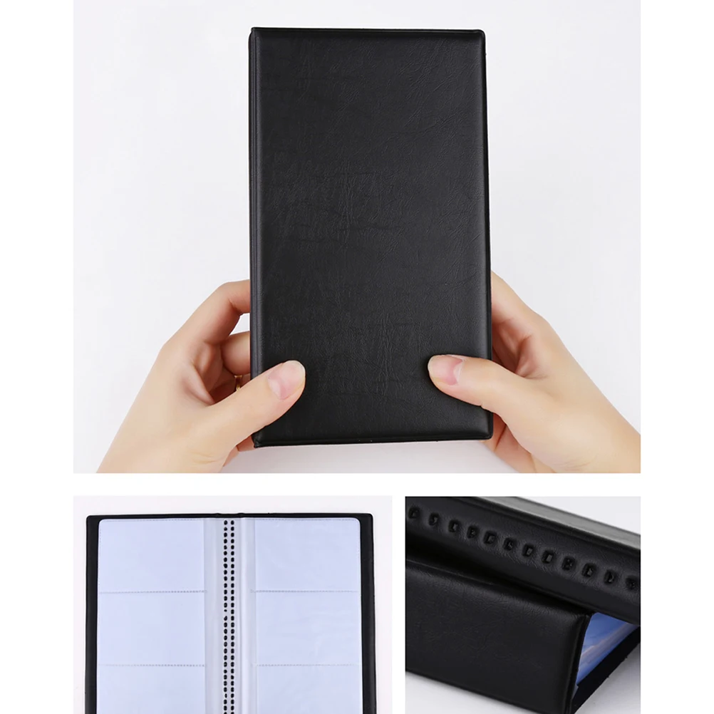 2 قطعة كتاب تخزين شفاف لـ 120 بطاقة منظم PVC مجلد إطار قوي منظم سهل الوصول لصور البطاقات