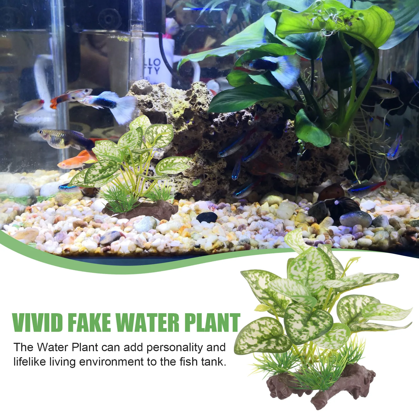 

Fake Aquarium Plants for Fish Tank Accessories Decorative Water Grass Realistic Simulation Aquatic Plant Safe Pet Friendly
