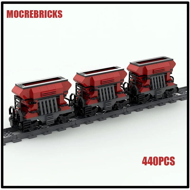 

MOC Creative Railway Freight Train Hopper Carriage Sets DIY Technology Building Blocks Vehicles Kid's Bricks Toys Xmas Gifts