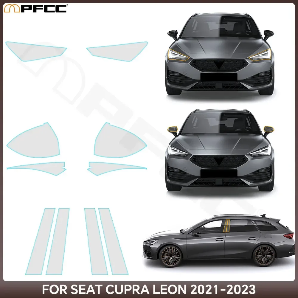 

For Seat Cupra Formentor 2024 2025 Headlight Rearview B Pillars Paint Protection Film Anti-scratch Protective Transparent PPF