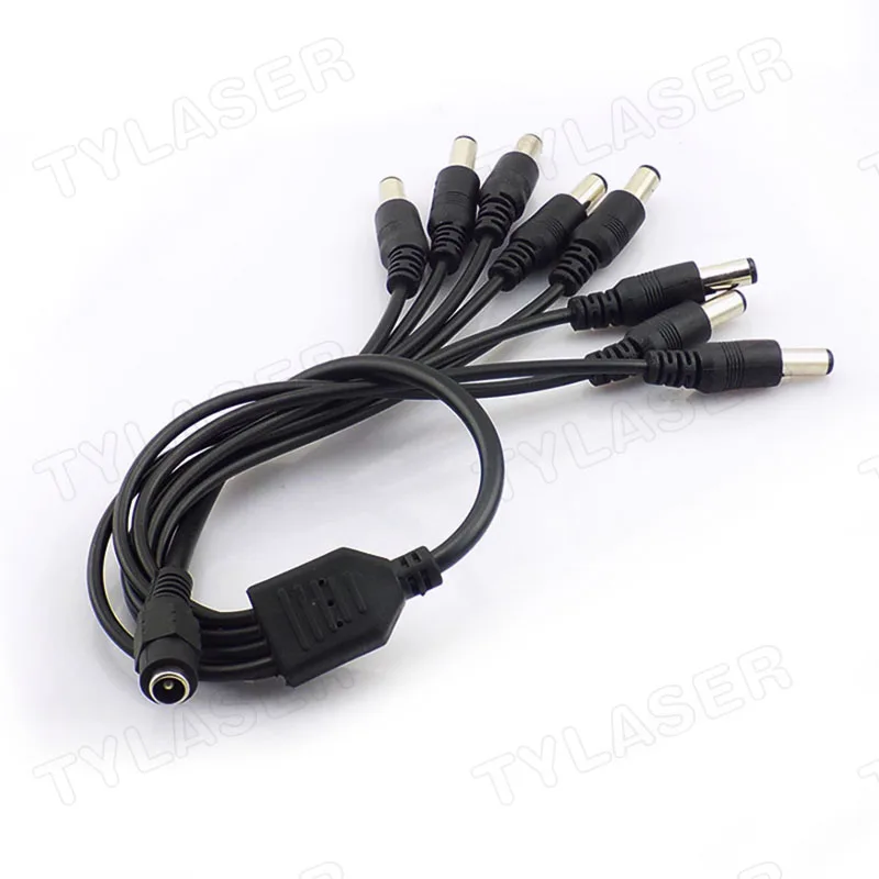 12V DC Power Splitter 1 Female To 3 4 5 8 10 Male Way Cable Connector DC Line 5.5mm X 2.1mm Power Cord for Laser Diode Supply