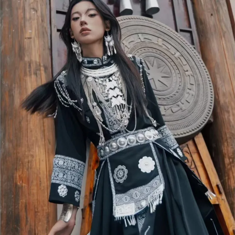 

Черный экзотический костюм премиум-класса для выступлений и фотосессий