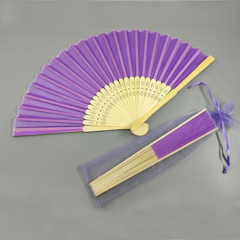 Handheld Fans Cloth Fans Bamboo Folding Fans custom-made for Wedding Decoration Church Wedding Gifts Party Favors DIY Decoration
