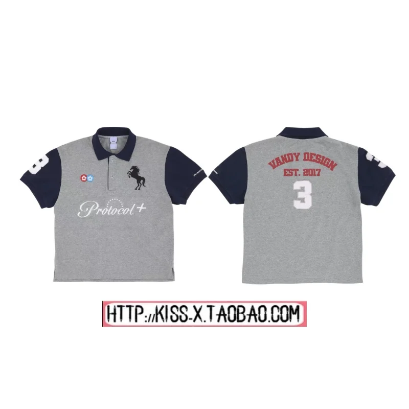 

Футболка с вышитой нашивкой 2026Protocol Collaborative Work, цветная, с коротким рукавом, дышащая, стандартного кроя, весенняя мода