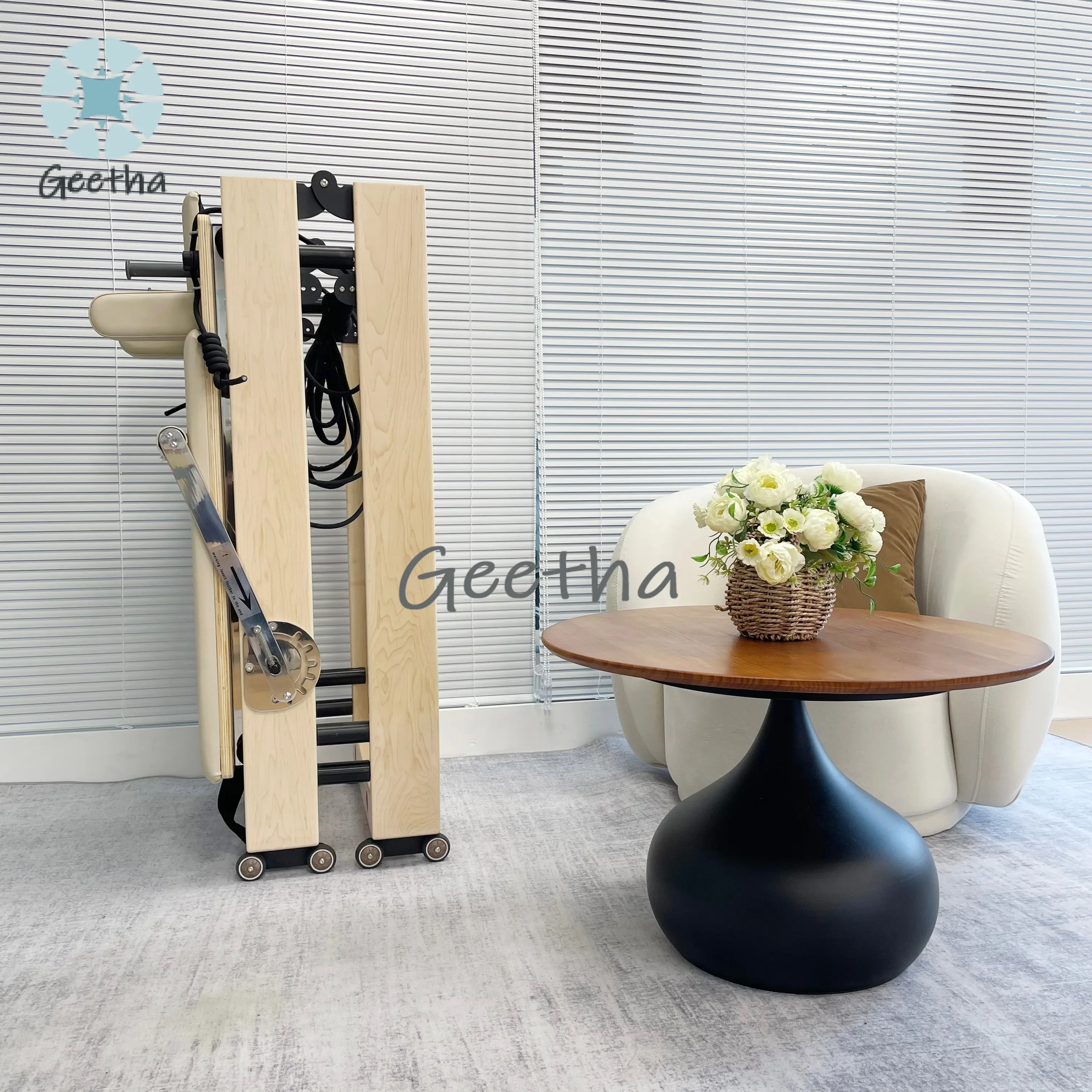 Pilates Reformer Foldable Foldable Pilates Reformer Oak Folding Pilates Reformer