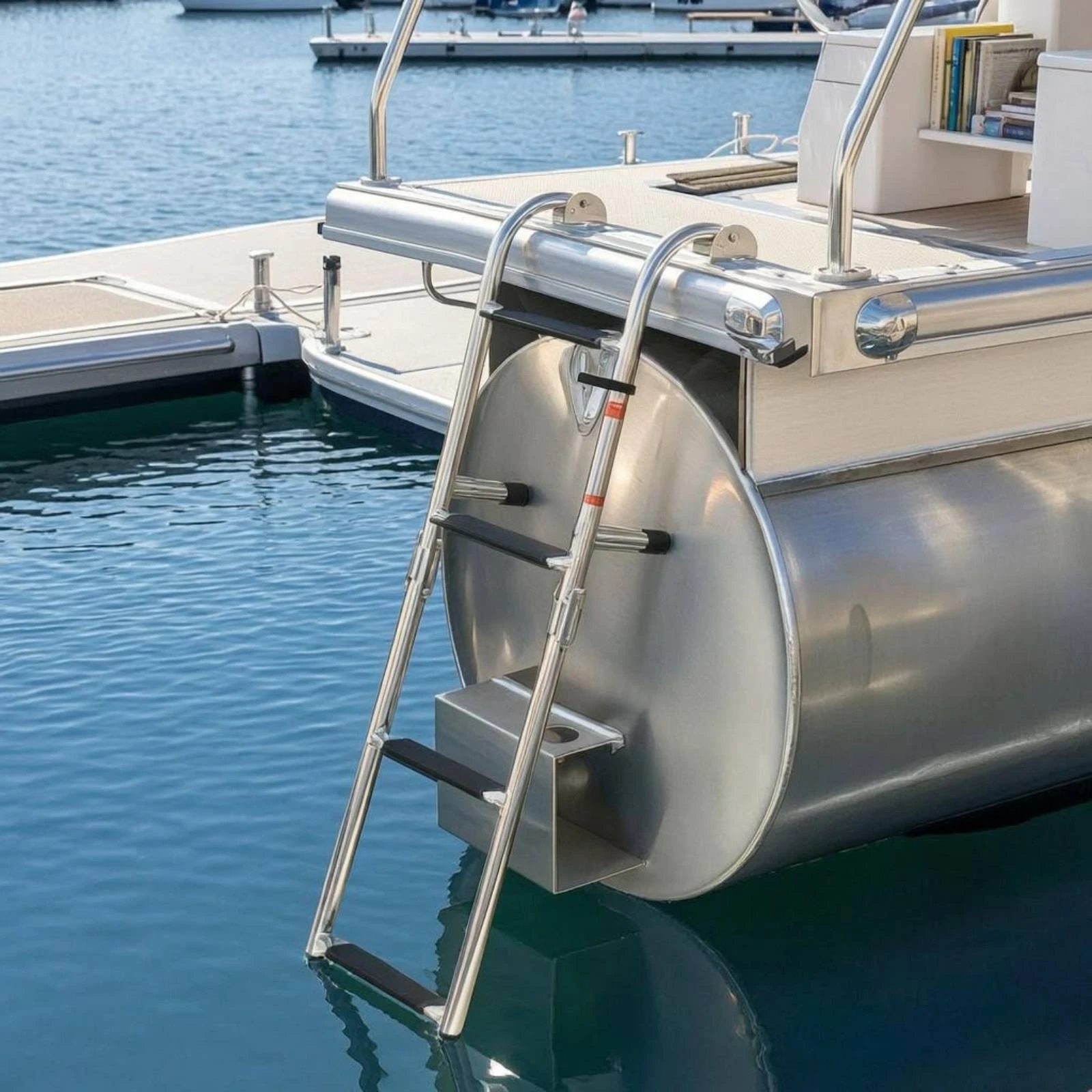 ステンレス製ボートラダー 伸縮式折りたたみ式マリンボーディン - Fishing Boat Paddle のレビューと価格