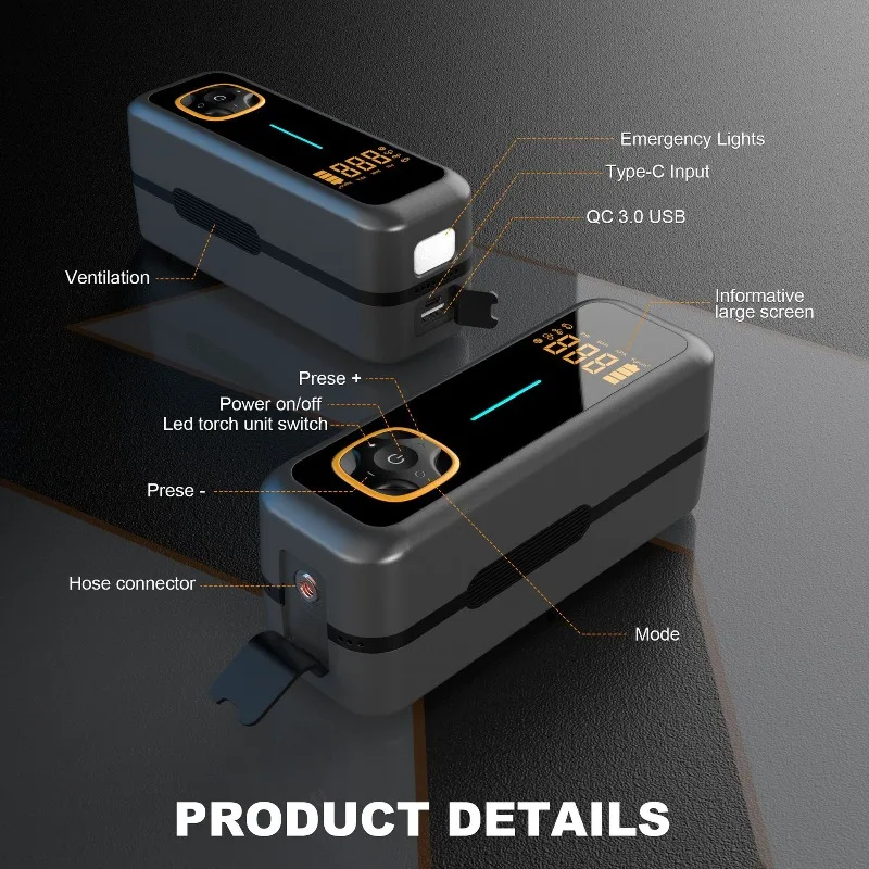 Special wireless digital display car air pump high temperature resistance compact mini portable car tire air pump