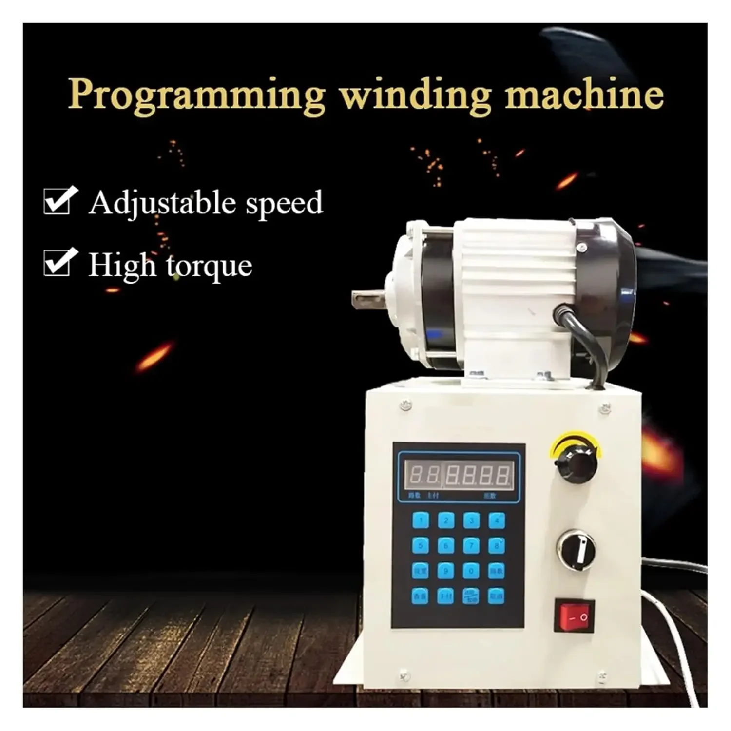 Fully Automatic CNC Programming Electric Winding Machine 650W Adjustable Speed High Torque Winding Machine Guitar Pickup Coils