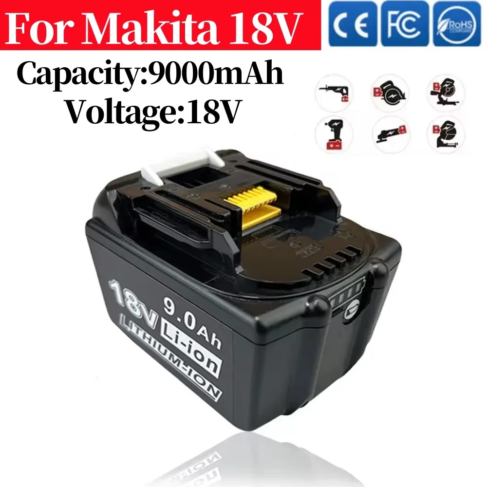 

For Makita 18V 9AH 9000mAh Battery Rechargeable Li-ion Lithium-ion Batteries Charger for BL1860B BL1850 BL1830 BL1815 LXT400