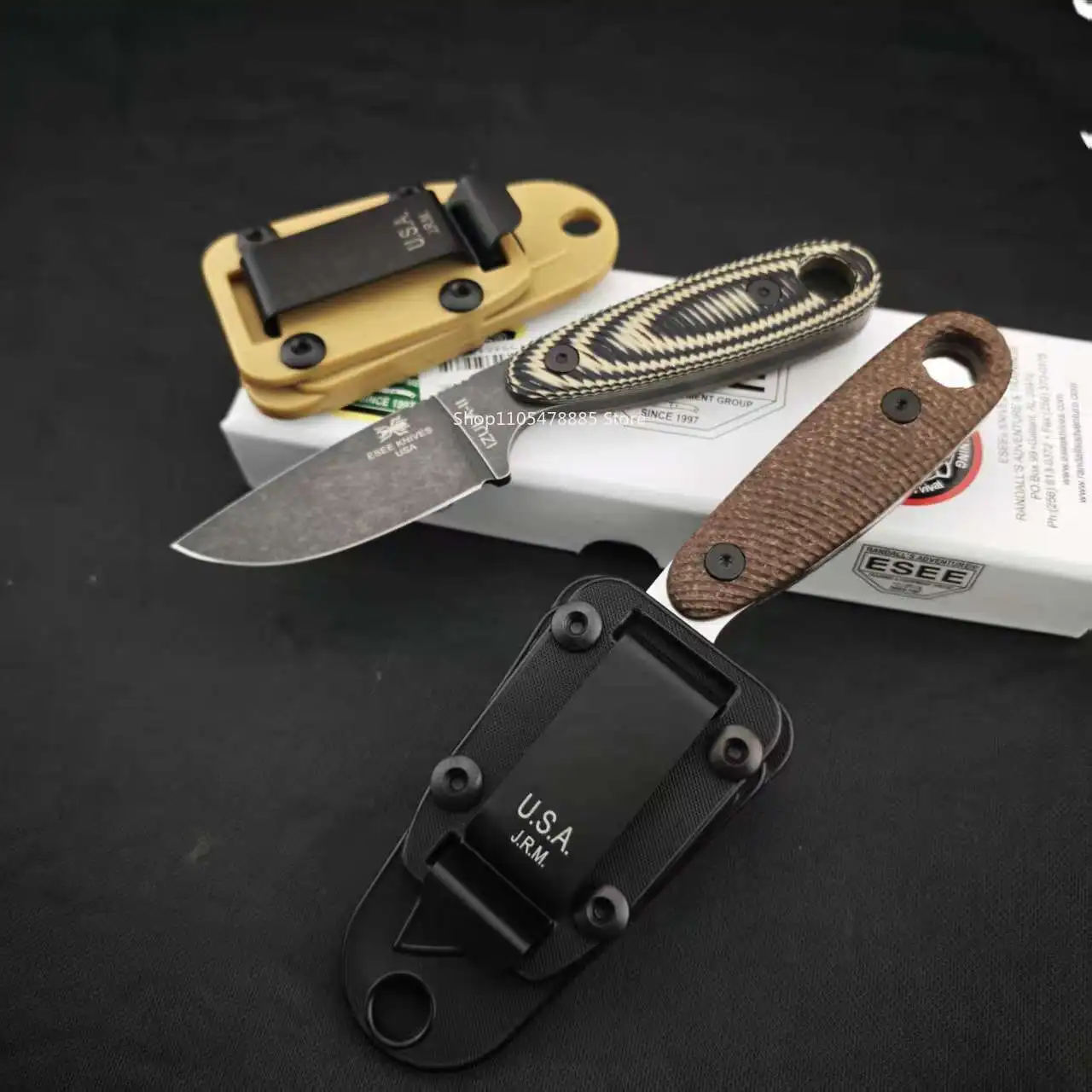 Image of IZULA-II ESEE D2 Stahlmesser mit feststehender Klinge, Outdoor-Multitool mit hoher Härte für Camping, Wandern und tägliche Schneidarbeiten