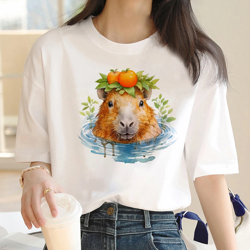 Capybara t shirt women designer t-shirts girl harajuku clothes