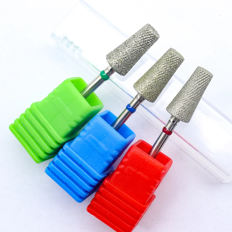 

Easy Nail Diamond Cross Teeth Barrel Nail Drill Bits Rotary Cuticle Clean Burr 3/32" Manicure Bit Drill Machine Accessories