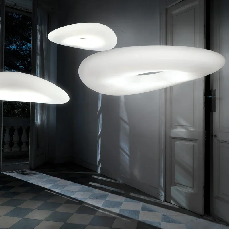 

Nordic Lamps Simple Chandeliers Home Decor Lighting Italian Designer Round Hanging White Light Living Room Pendant Light LED