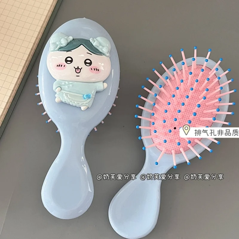 Kawaii Pastel Chiikawa Traditional Costume 3D Figure Air Cushion Hairbrush Soft Flexible Bristle Anti Static Ideal For Home