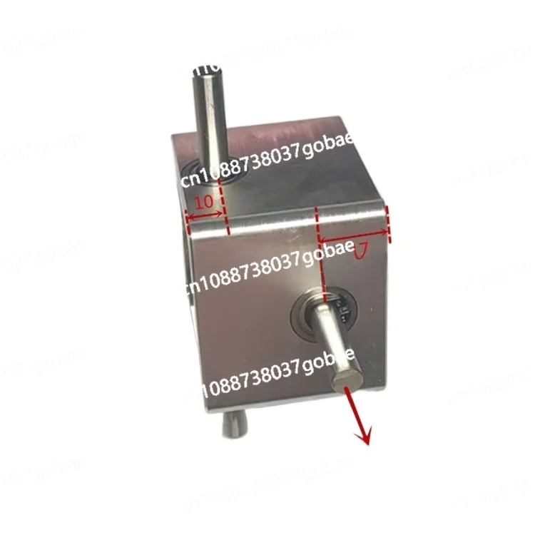 90 Degree Right Angle Gearbox 1:30 Ratio Worm Gear Reducer Compact Transmission Box for Small Mechanical Equipment