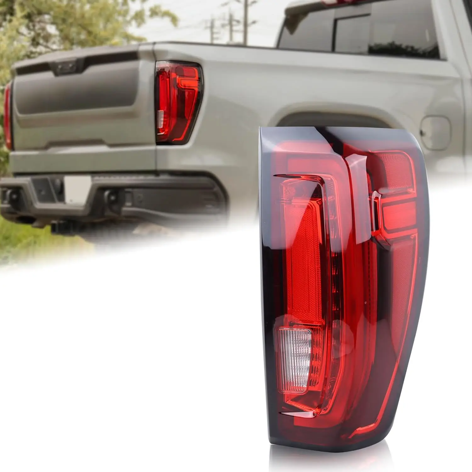 

LED Type Tail Light Rear Lamp Assembly Right Passenger Side Compatible with 2019-2023 GMC Sierra 1500/2500HD/3500HD 86820474