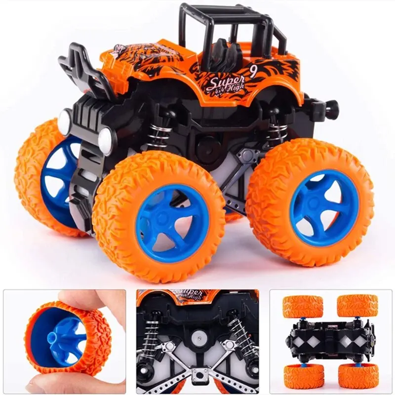 Toys Car Monster Truck Four-wheel Drive Vehicle Stunt Dump Car Inertia Car Toy Dinosaur Pull Back Children Toy Boy Girl Gift