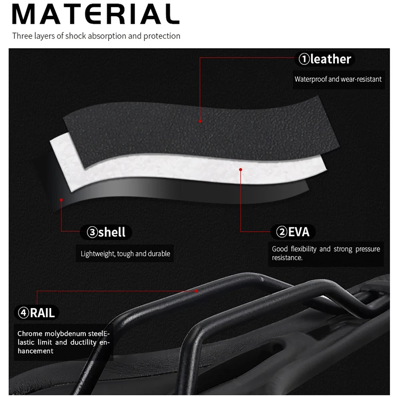 TOSEEK Bike Saddle Ultralight MTB Cycling Seat Cushion Comfortable Ergonomic Bike Bike Saddle Durable Road Gravel Bicycle Part