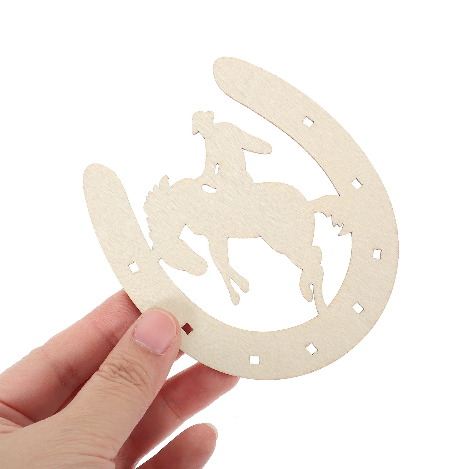 

24pcs Horseshoe Wood Cutouts Unfinished Wooden Slices Diy Craft Decor Party Pendant Smooth Surface Creative Design For Home