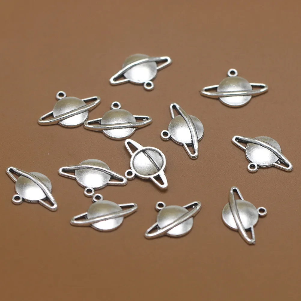 

10Pcs Planet Pendant Charms Alloy Vintage Style DIY Jewelry Making Supplies for Necklace Bracelet Dangle Sweater Chain