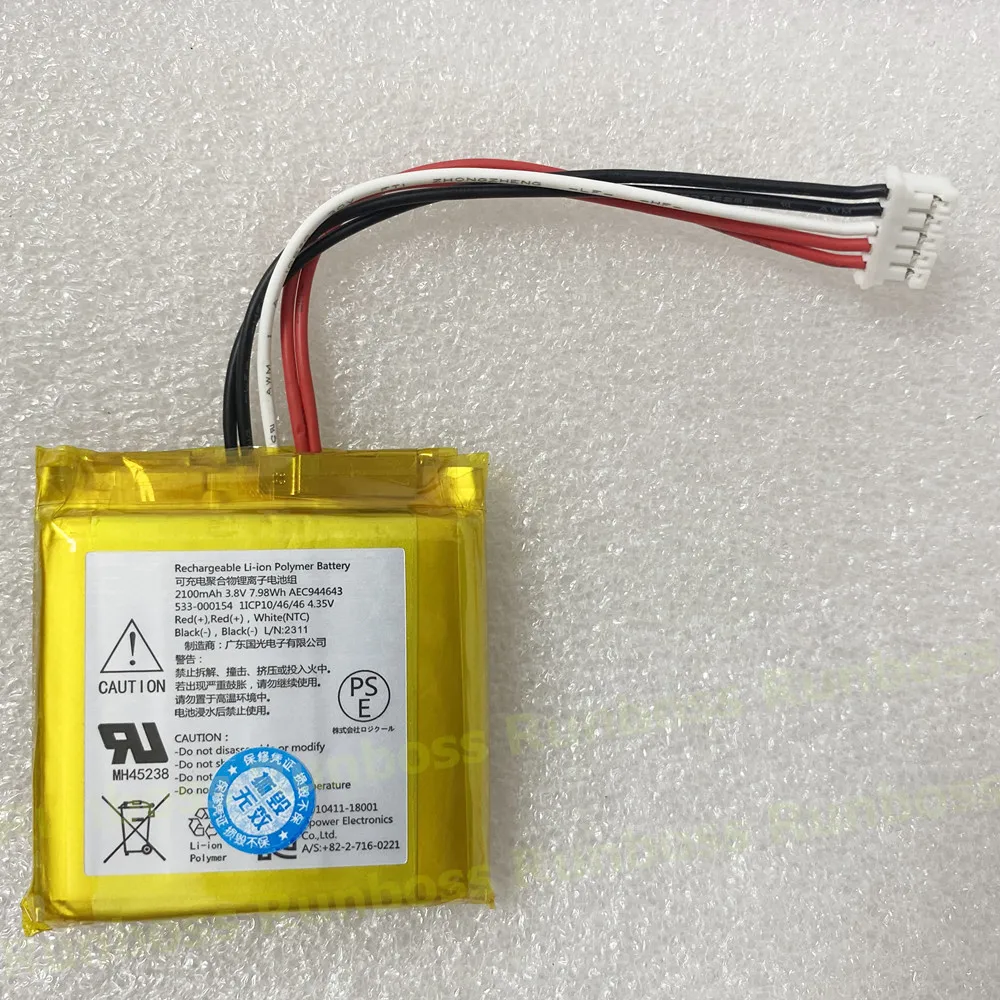 New 3.8V 2100mAh Battery For Logitech UE wonderboom 1 2 3 Bluetooth Speaker 360° surround sound Parts AEC944643 533-000154