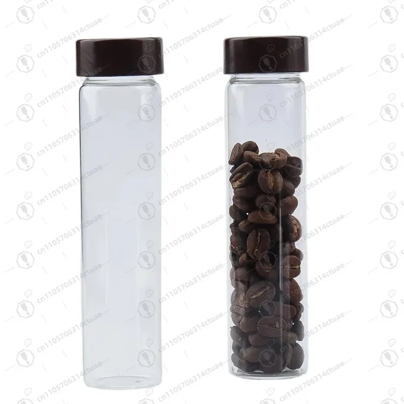 20G Single-Dose Coffee Bean Storage Container Set (6 pieces) Glass Tubes + Metal Rack + Funnel Moisture-Proof and Fresh-Keeping