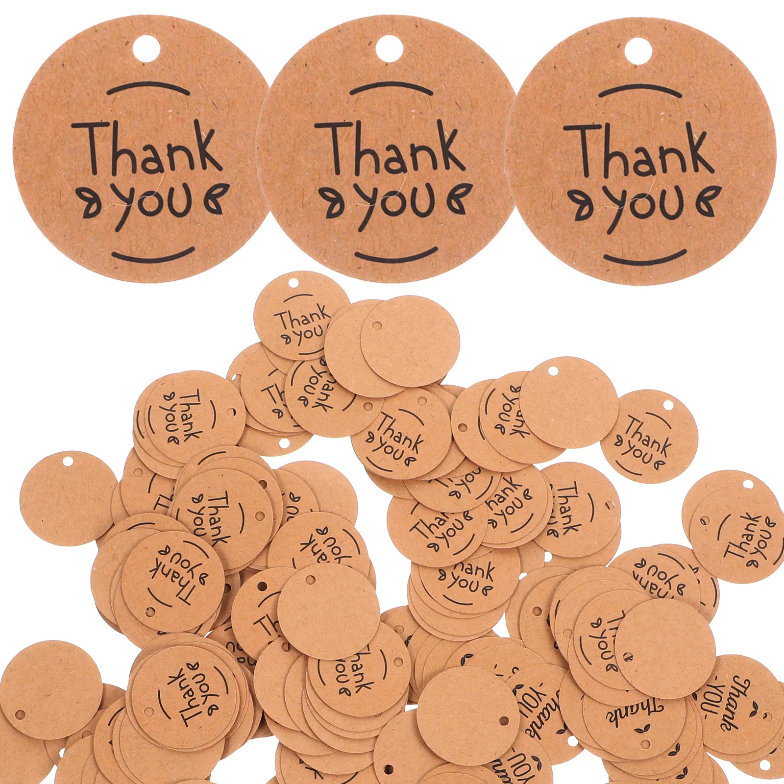 200Pcs Kraft Paper Tag Circle Blank Hanging Gift Tags for DIY Wedding Favor Thank You Tags Kraft Paper Gift Tag