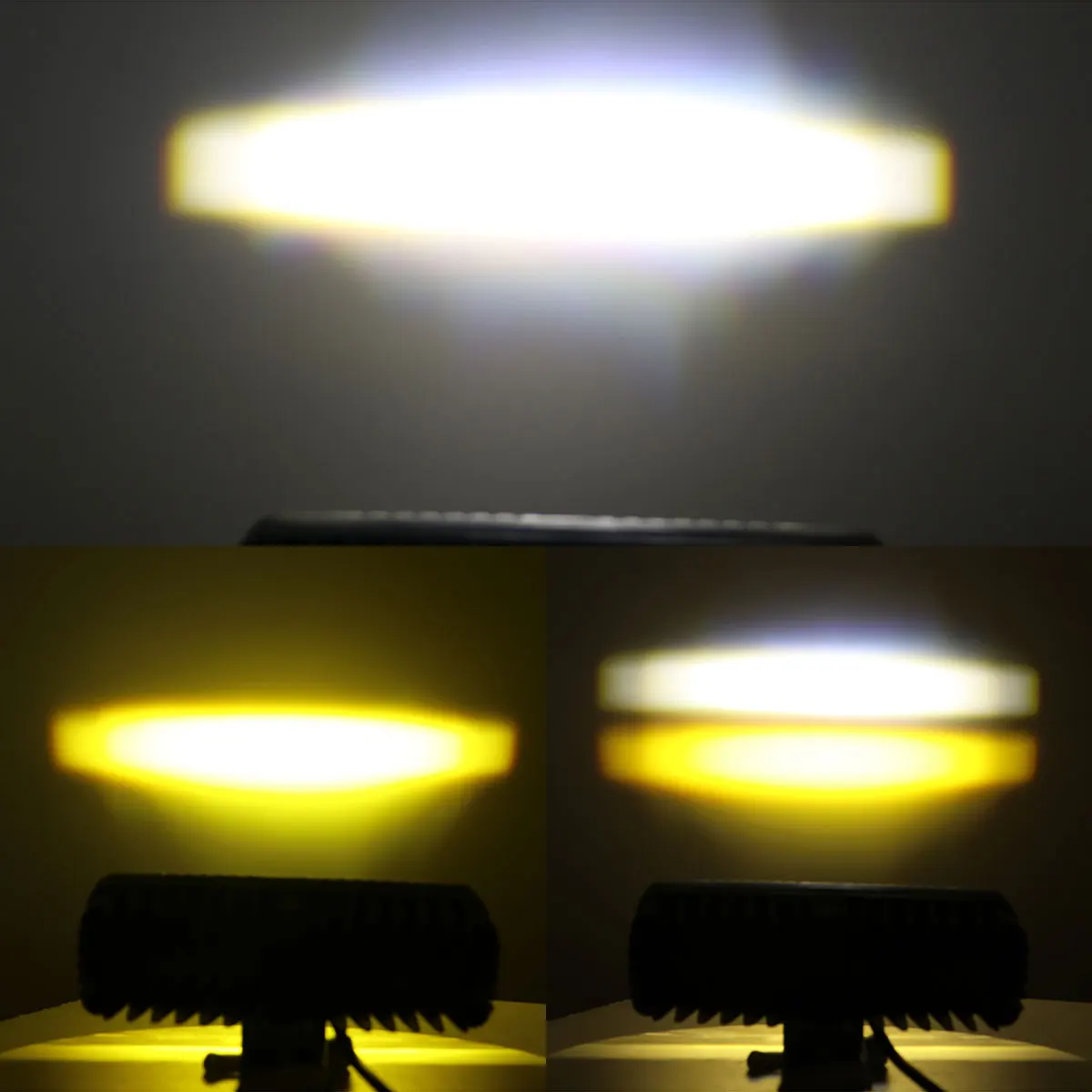 Motorcycle Headlight Additional Spotlights Dual Color 4 Lens Led Motorbike LED Fog Lamp Scooter SUV ATV Motorcycle Running Lamp