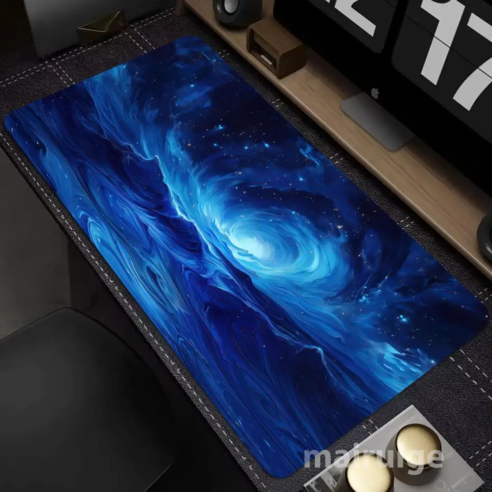 

Blue Star Art Коврик для мыши Большой компьютерный офисный игровой настольный коврик XXL Резиновые противоскользящие коврики для клавиатуры с прошитыми краями Моющиеся настольные коврики