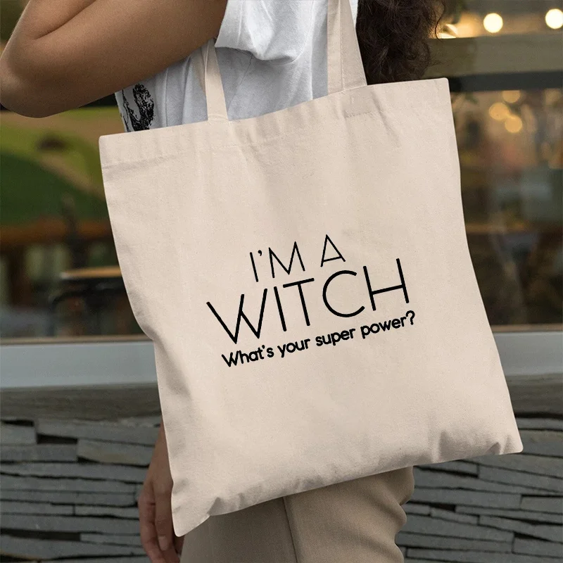 Casual Unisex Tote Bag for Women - I Am a Witch, What Is Your Superpower? for Halloween