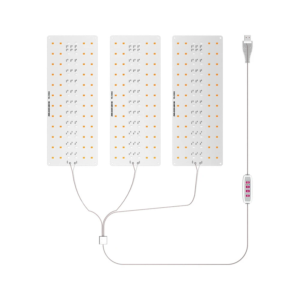 Ultra-Thin Panel Grow Lights with Timer Full Spectrum Grow Lights Dimmable Full Spectrum Lamp for Indoor Plants