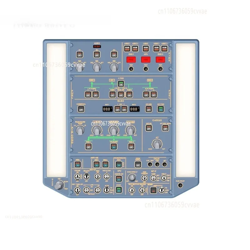 For Airbus PC Flight Sim Platforms A320 Overhead Panel with IRS  Lighting Panels Designed