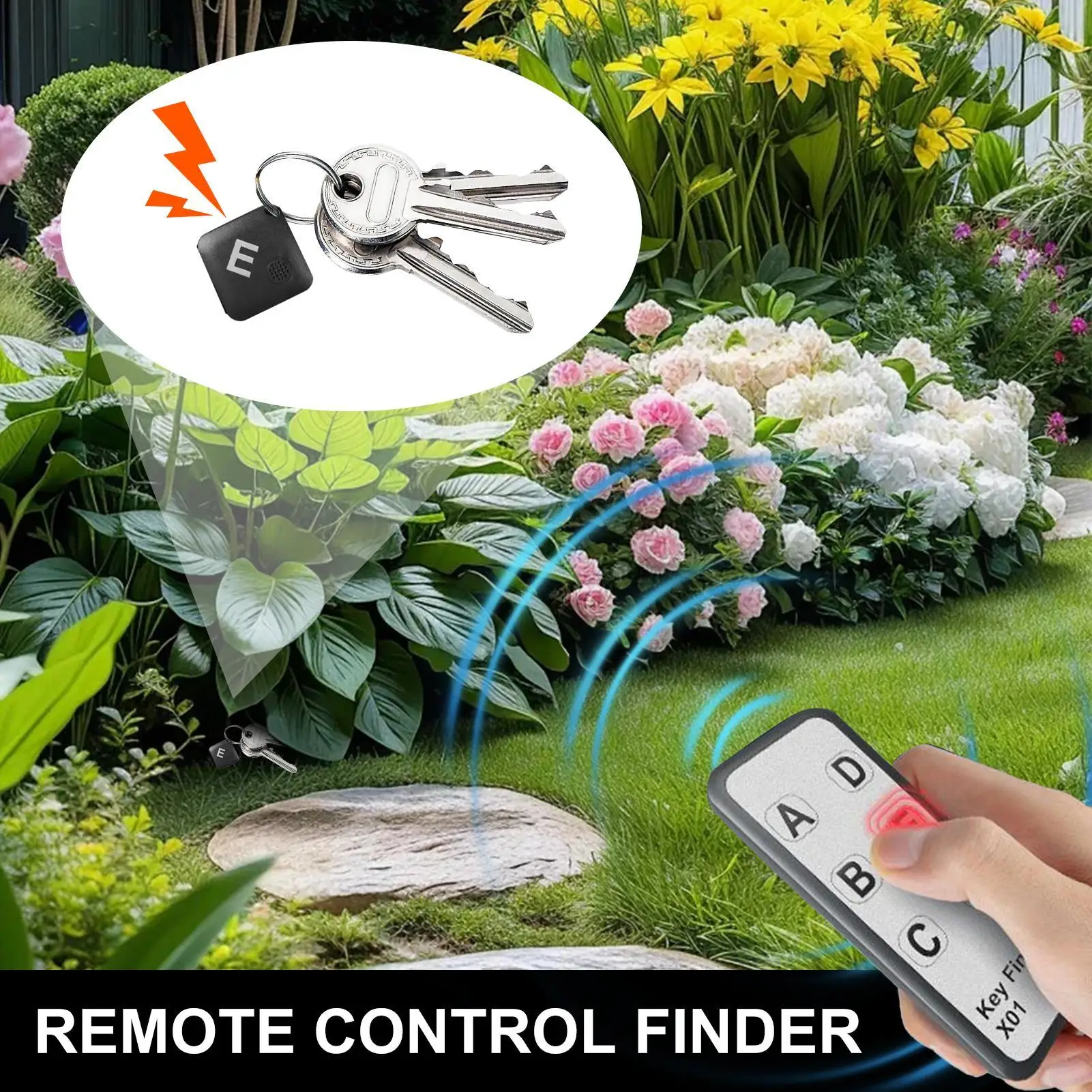 

Локатор дистанционного поиска со звуком до 90 дБ Устройство звуковой сигнализации Диапазон 131 футов Беспроводной дистанционный локатор с передатчиком и 6