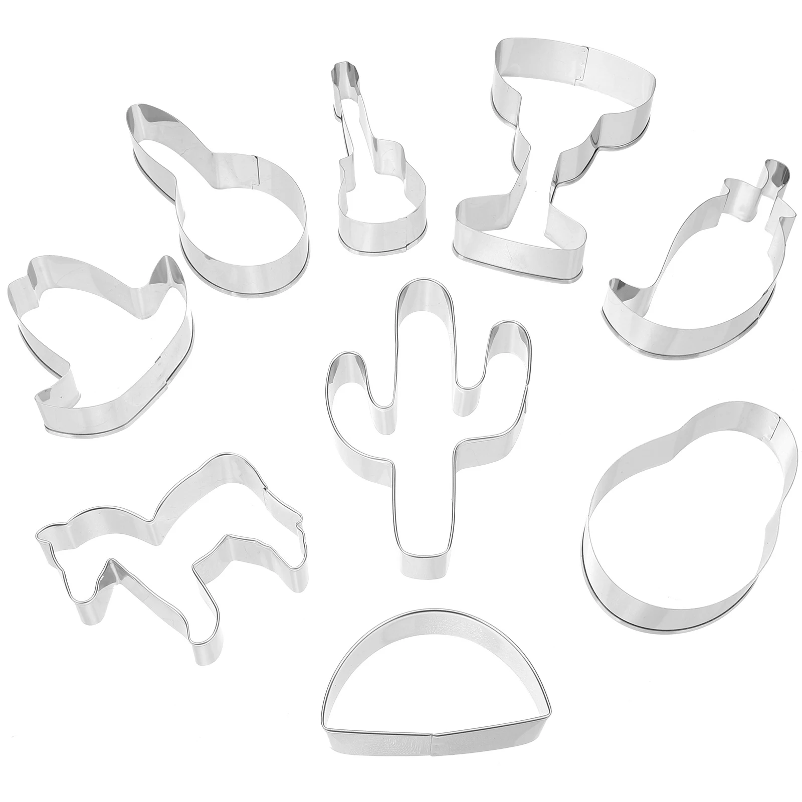 

6pcs Stainless Steel Cookie Cutters Party Biscuit Molds Reusable Metal Baking Tools Diy Sugar Cookies Clay Cheese