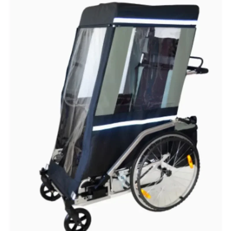 

Lightweight Aluminum Alloy Bike Trailer Foldable Safety Reflectors for Family Cycling Tourist Rides - Bicycle Towed Carriage