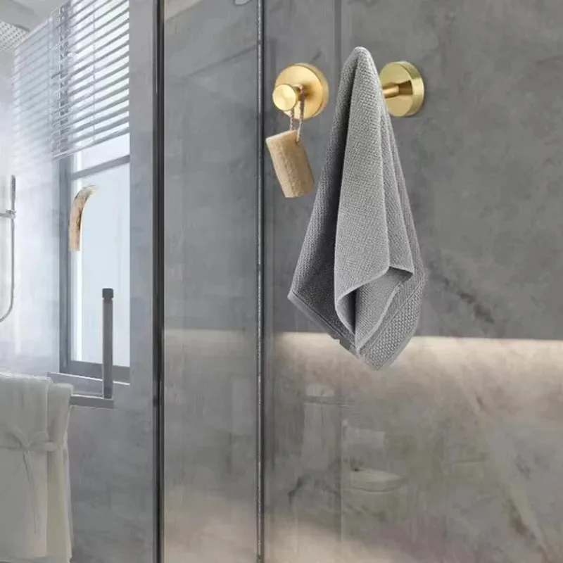 1-4Boxes Waterproof Stainless Steel Suction Hooks Strong Adsorption Reusable Wall Mount Punch Free for Bathroom Shower