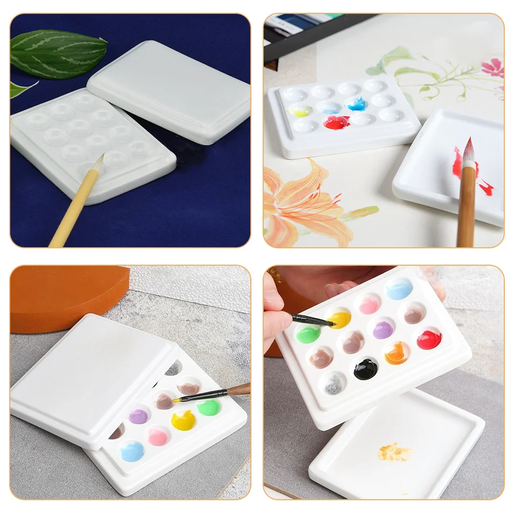 

Watercolor Palette Small Plastic Paint Tray For Artists Students Color Mixing Art Board Pigment Storage Container